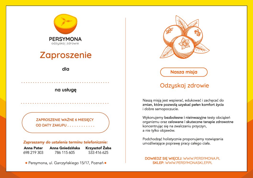 Bon podarunkowy Persymona - elektroniczny voucher upominkowy